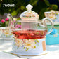 Théière anglaise porcelaine et verre 760 ml