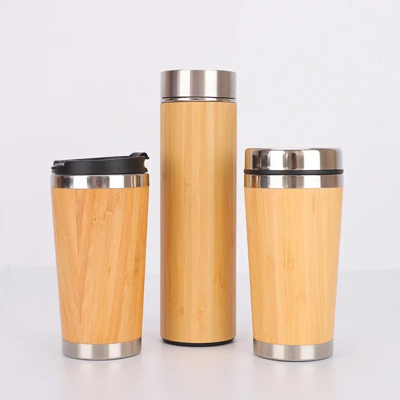 Thermos à thé bambou