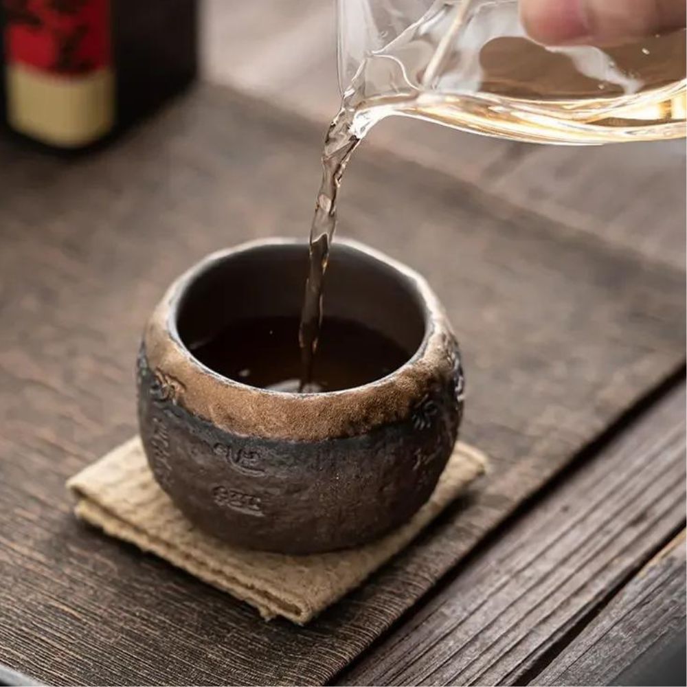 Tasse à thé chinoise en poterie asiatique