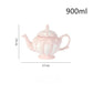 Théière anglaise vintage rose