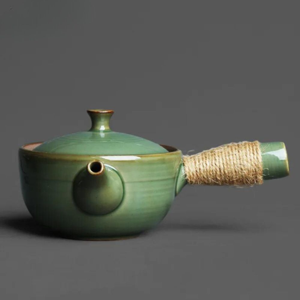 Théière japonaise Kyusu verte