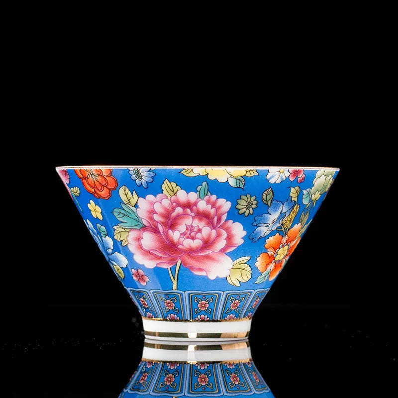 Tasse à thé chinoise bleue