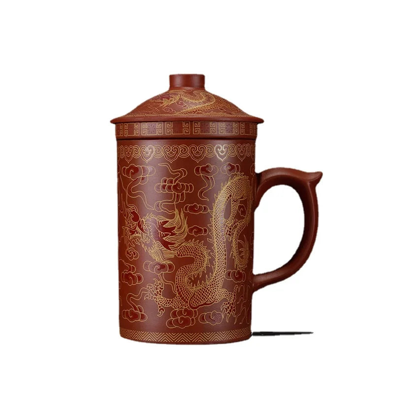 Tasse à thé avec couvercle dragon