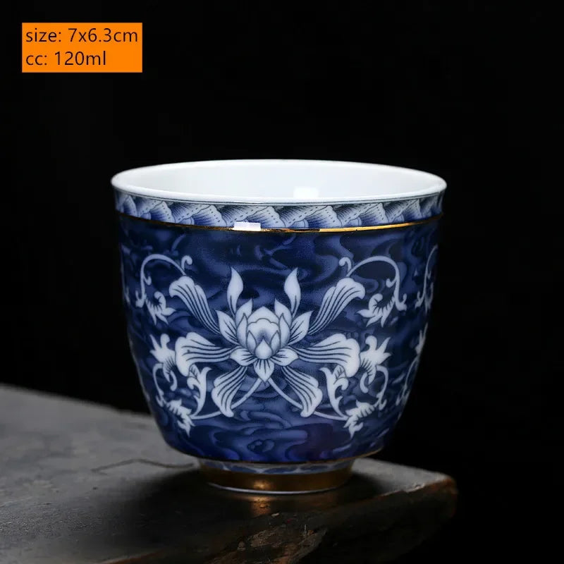 Tasse à thé bleu 120 ml style 2