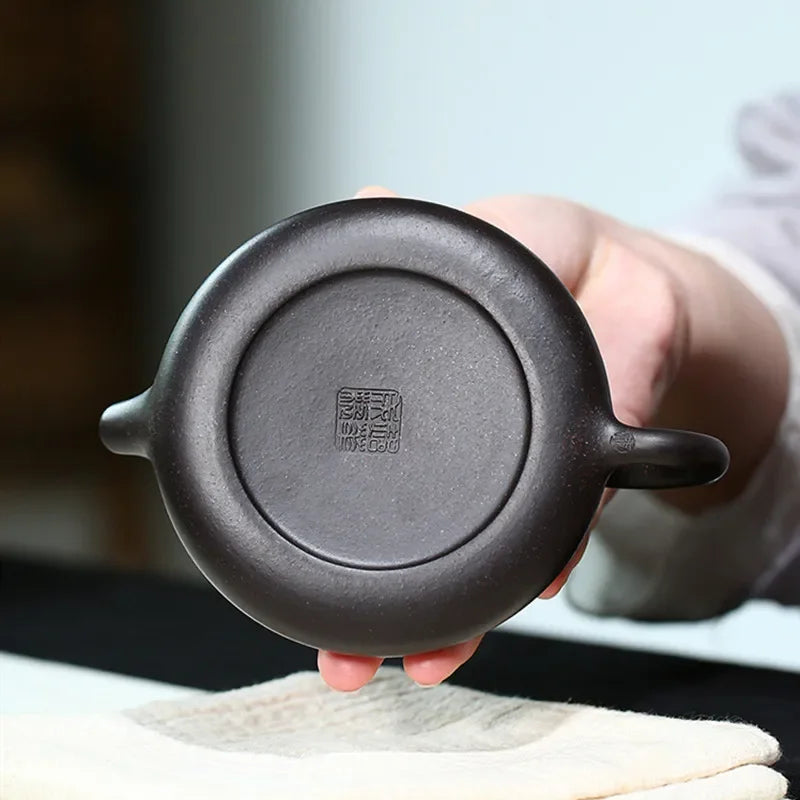 Théière chinoise en pierre d'argile violette artisanale