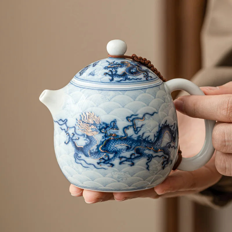 Théière dragon en porcelaine chinois